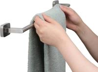 Ben Mykanto handdoekbeugel 60x7x3,9cm geborsteld nikkel - thumbnail