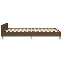 Bedframe zonder matras 120x200 cm stof donkerbruin - thumbnail