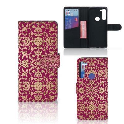Wallet Case Motorola G8 Power Barok Pink | Portemonnee hoesje
