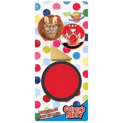 Rode schmink doosje met sponsje