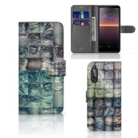 Wallet Case met Pasjes Sony Xperia 10 II Spijkerbroeken - thumbnail