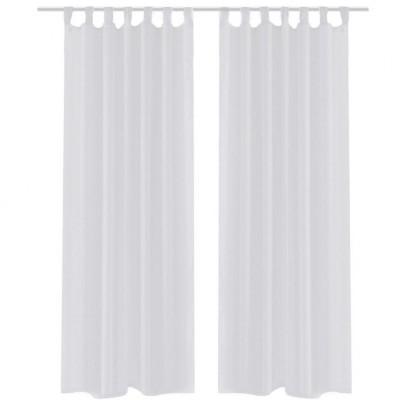 VidaXL Witte vitrage 140 x 225 cm 2 stuks