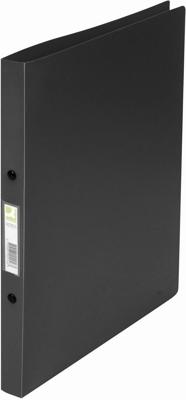Q-CONNECT ringmap, PP, 2 ringen, 16 mm, zwart