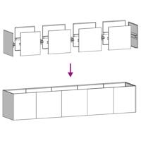 Plantenbak 200x40x40 cm koudgewalst staal olijfgroen - thumbnail