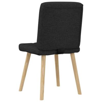Eetkamerstoelen 2 st stof zwart Eetkamerstoelen 2 st stof zwart