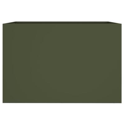 Plantenbak 62x40x39 cm staal olijfgroen