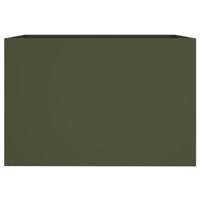 Plantenbak 62x40x39 cm staal olijfgroen - thumbnail