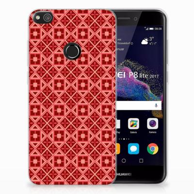 Huawei P8 Lite 2017 TPU bumper Batik Rood