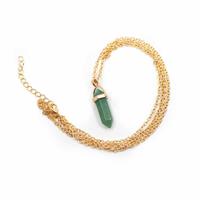 Edelsteen Hanger Groene Aventurijn Dubbeleinder - thumbnail