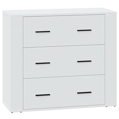 Dressoir 80x33x70 cm bewerkt hout wit