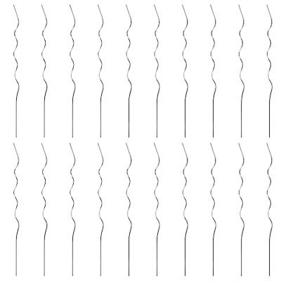 VidaXL Plantenstok spiraal 110 cm gegalvaniseerd staal 20 st