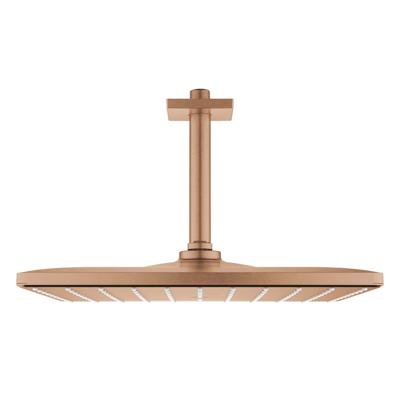 Regendoucheset GROHE Rainshower Mono Cube 31 cm met Plafondarm Warm Sunset Geborsteld