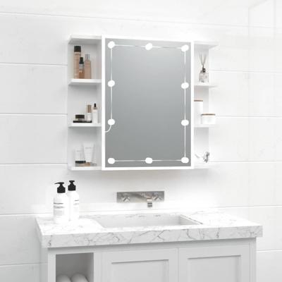 Spiegelkast met LED-verlichting 70x16,5x60 cm hoogglans wit Spiegelkast met LED-verlichting 70x16,5x60 cm hoogglans wit