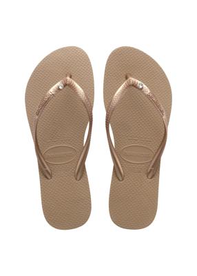 Havaianas Slim crystal SW II rose gold Rose maat 3536