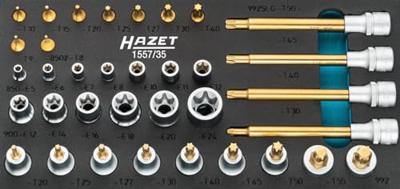 HAZET Gereedschapset 1557/35 - 1/4 inch (6,3 mm) vierkant hol, 1/2 inch (12,5 mm) vierkant hol - Buiten-TORX®-profiel, Binnen-TORX®-profiel - 35-delig HAZET Gereedschapset 1557/35 - 1/4 inch (6,3 mm) vierkant hol, 1/2 inch (12,5 mm) vierkant hol - Buiten-TORX®-profiel, Binnen-TORX®-profiel - 35-delig