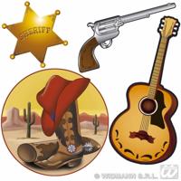 4-delige Western decoratieset - thumbnail