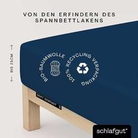 Schlafgut Schlafgut Soft Contact Jersey Flanel Hoeslaken L - 140x200 - 160x200 570 Blue Deep - thumbnail