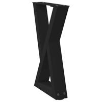 Salontafelpoten 2 st 38x(42-43,3) cm staal zwart - thumbnail