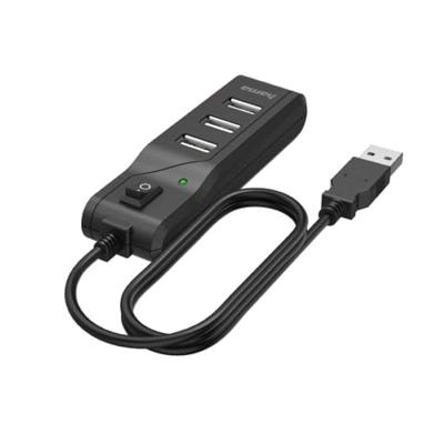Hama usb-hub 4-poorts usb 2.0 480 mbit/s aan/uit-schakelaar Hama usb-hub 4-poorts usb 2.0 480 mbit/s aan/uit-schakelaar