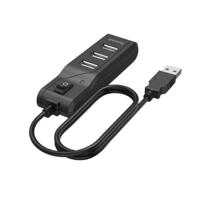 Hama usb-hub 4-poorts usb 2.0 480 mbit/s aan/uit-schakelaar - thumbnail