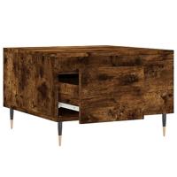 Salontafel 55x55x36,5 cm bewerkt hout gerookt eikenkleurig - thumbnail