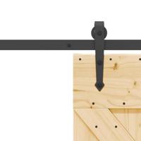 Schuifdeur met beslag 70x210 cm massief grenenhout - thumbnail