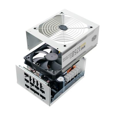 Cooler Master mpe-c501-afcag-3geu mwe gold 1250 v2 white, atx3.0, 1250w, 90%, 140mm, 3x pcie 6+2