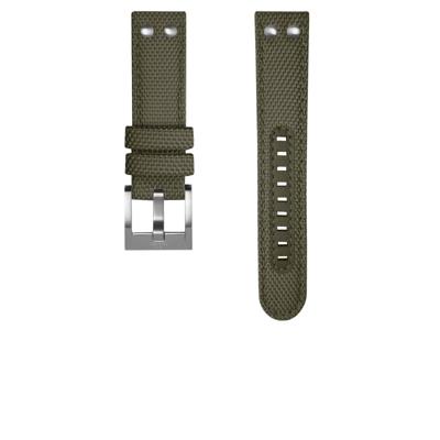 TW Steel horlogeband TWS610 Textiel Groen 24mm + groen stiksel