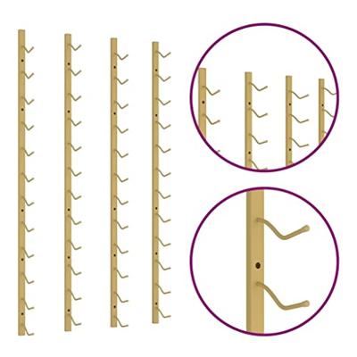 Wijnrekken 2 st voor 12 flessen wandmontage ijzer goudkleurig Wijnrekken 2 st voor 12 flessen wandmontage ijzer goudkleurig