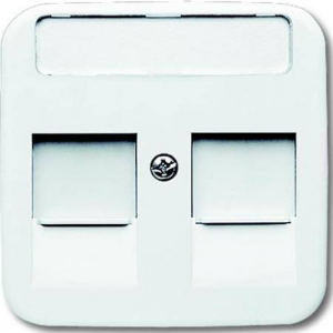 Busch-Jaeger 2CKA001753A8030 Modulaire jack insert Afdekking Zuiver wit (RAL 9010), Wit 1 stuk(s)