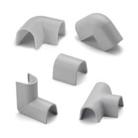 cablefix 127222 Kabelgoot Stootverbinding Grijs 10 stuk(s) - thumbnail