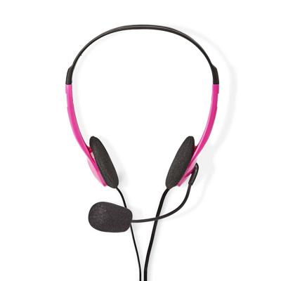 Nedis PC-Headset | On-Ear | Stereo | 2x 3.5 mm | 2 m | Roze | 1 stuks - CHST100PK CHST100PK Nedis PC-Headset | On-Ear | Stereo | 2x 3.5 mm | 2 m | Roze | 1 stuks - CHST100PK CHST100PK