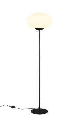 Trio VloerlampFomento Ø 40cm - zwart met wit glas - 463100132