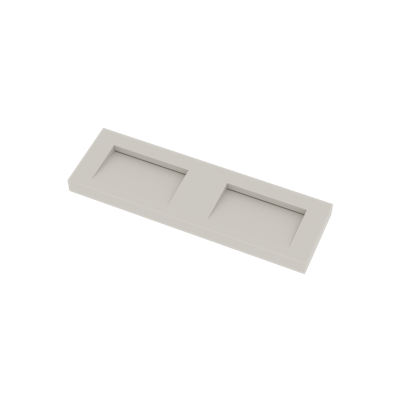 Wastafel Dubbel Ideavit Solidsquare 150x46x10 cm Solid Surface Mat Wit Ideavit