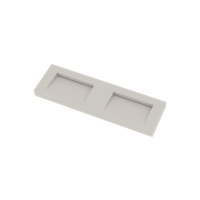 Wastafel Dubbel Ideavit Solidsquare 150x46x10 cm Solid Surface Mat Wit Ideavit - thumbnail