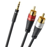 Oehlbach SL AUDIO CABLE 3.5 - 2xRCA 2,0 M Mini jack kabel Zwart - thumbnail