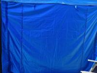 Zijwand Vouwtent Easy Up 2.5 mtr met deur rits kleur Blauw - thumbnail