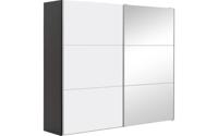 Goossens Kledingkast Easy Storage Sdk, 253 cm breed, 220 cm hoog, 1x 3 paneel schuifdeur li en 1x 3 paneel spiegel schuifdeur re - thumbnail