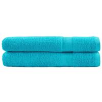 VidaXL Saunadoeken solund 2 st 600 g/m² 80x200 cm turquoise - thumbnail