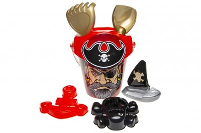 LG-Imports strandspeelgoed piraten met emmer 6-delig multicolor 18 cm LG-Imports strandspeelgoed piraten met emmer 6-delig multicolor 18 cm