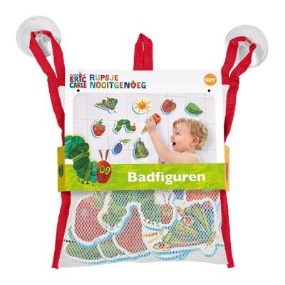 Bambolino Toys Badfiguren rupsje nooitgenoeg in opbergnetje, 9st.