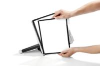 Durable Tafelstandaard | kunststof zwart/grijs | 10 zichtpanelen DIN A4 | met profielframe | 1 stuk - 563222 563222 - thumbnail
