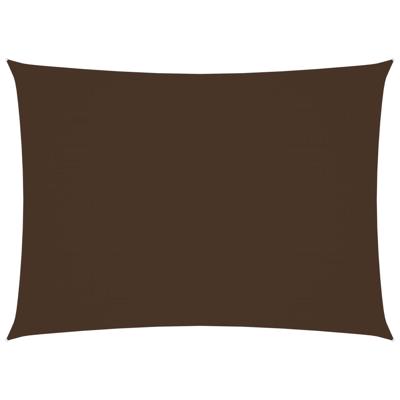 Zonnescherm rechthoekig 6x7 m oxford stof bruin