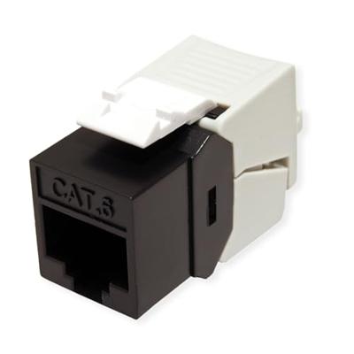 ROLINE Cat.6 (Class E) Keystone, onafgeschermd, zonder gereedschap, compact, zwart ROLINE Cat.6 (Class E) Keystone, onafgeschermd, zonder gereedschap, compact, zwart