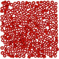 Creativ Company Rocailles, d 3 mm, afm 8/0, gatgrootte 0,6-1,0 mm, donkerrood, 25 gr/ 1 doos - thumbnail