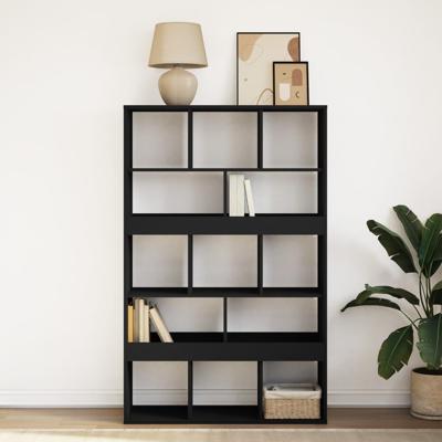 Boekenkast 100x33x156,5 cm bewerkt hout zwart