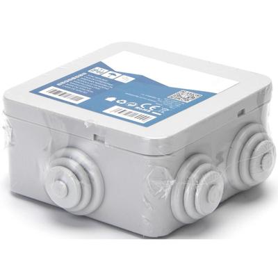 Vierkante Lasdoos 80x80x40mm - IP44 - Grijs - Opbouwmontage