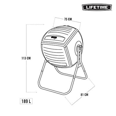 Mestemmer Lifetime 60076 Rotatie 189 L 75 x 113 x 81 cm