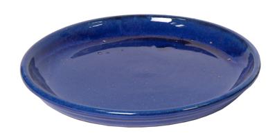 Mcollections Schotel Geglazuurd - Ø20 × H2,5 cm - Blauw