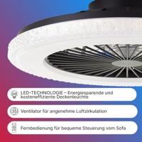 Brilliant Zwarte ventilatorBadria met RGB functie - G60040/06 - thumbnail